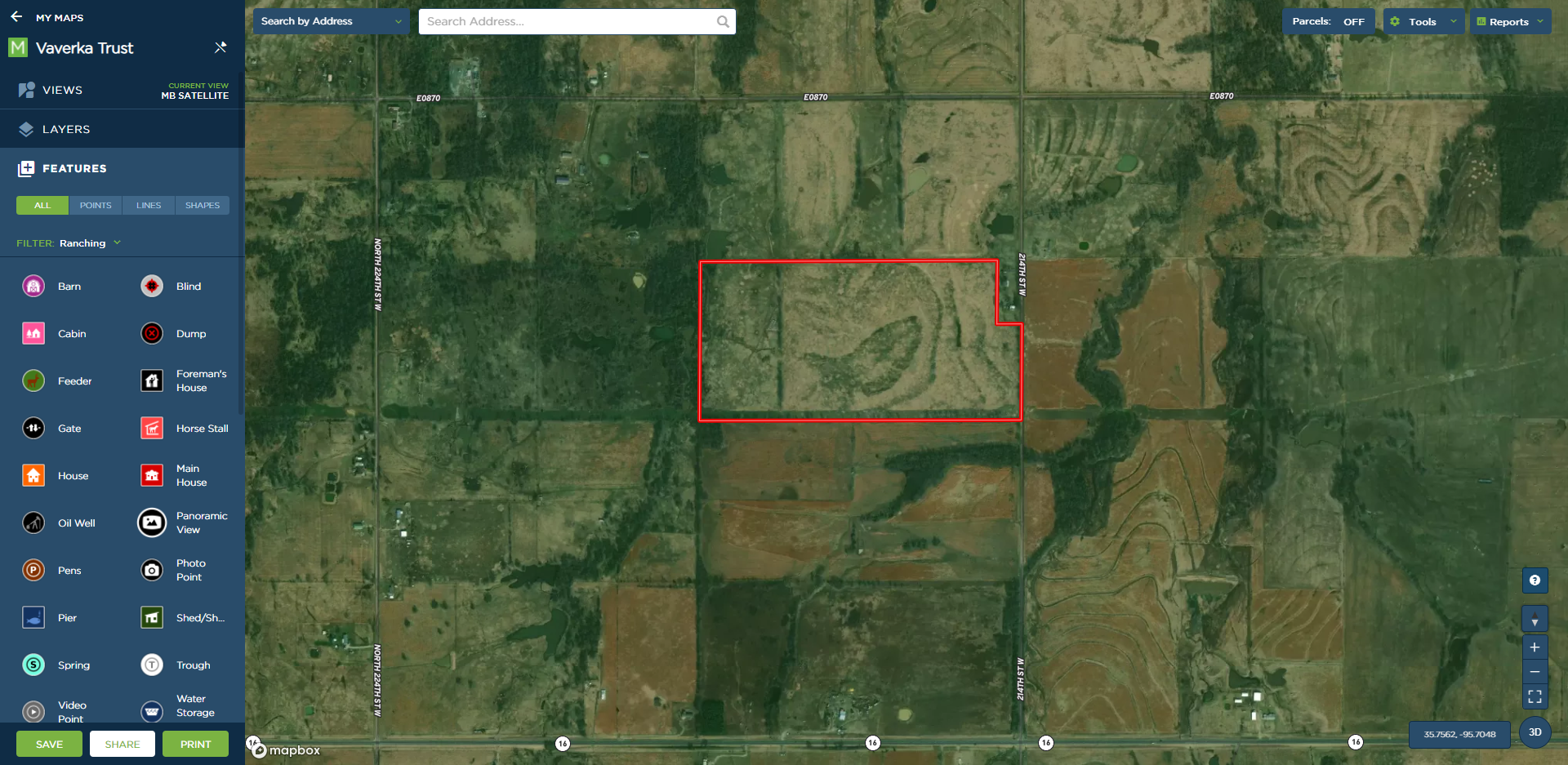 South Haskell 78 AC Parcel Map